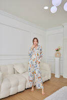 ชุดนอน Muslin pajamas ชุดนอนSilk Satin( รุ่น P1111)