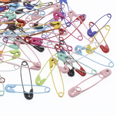 CHONGAI 100Pcs Colorful Safety Pins Colourful Painted Safety for Art Craft Sewing Necklace Jewelry Making