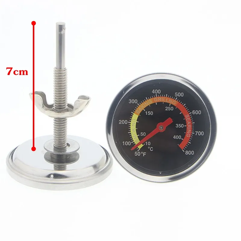 Bbq Grill Charcoal Smoker Thermometer, 52Mm Stainless Steel Pizza Oven  Thermometer, Bbq Replacement Parts 