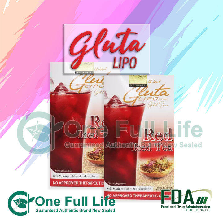 Gluta Lipo GlutaLipo Gold Series Signature RED ICED TEA 2 Boxes Lazada PH