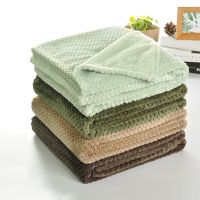 [High-end blanket] ผ้าห่มลายสก็อตสุดนุ่มผ้าห่มสีทึบสำหรับเตียงโซฟาเครื่องบินฤดูหนาวที่อบอุ่นละมุนผ้าปูที่นอนผ้าห่มผ้าคลุมขนแกะผ้าสักหลาดผ้าปูที่นอน