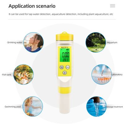 PH Meter Bluetooth-Compatible Online Monitor Drinking Water Quality Tester APP Control 0.01 High Precision For Aquarium Pools