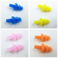 6pairs Waterproof Reusable Swimming Silicone Durable Protective Ergonomic Practical Elastic Random Color Ear Plug