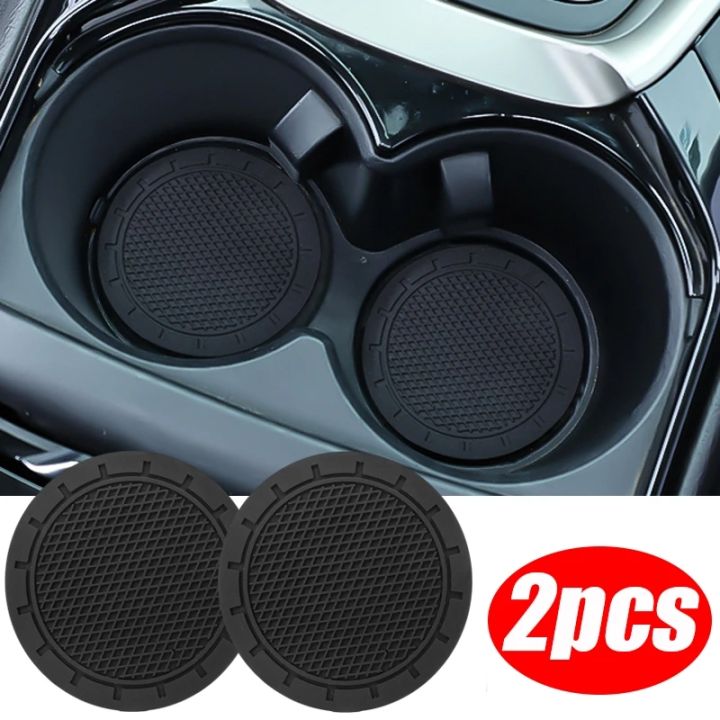 2PCS Car Cup Holders Coasters Mickey Mouse,Black Silicone Anti-Slip Car  Coasters Car Interior Accessories -Universal Size, Black