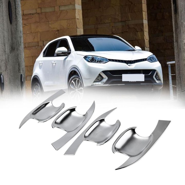 4pcs-set-car-outside-door-handle-bowl-cover-trim-for-mg-zs-2017-2018-silver-chrome-car-accessories