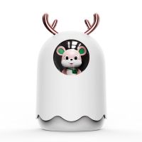 Cute Antlers 300ml Mini USB Humidifier Mute Aroma Essential Oil Diffuser Fogger Aromatherapy Mist Maker with LED Light