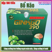 Viên Uống Bổ Não Ginkgo 390 giúp bổ não, tăng cường tuần hoàn não, lưu thông mạch máu não,giảm đau đầu, hoa mắt, chóng mặt, mất ngủ
