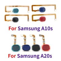 ปุ่มโฮมลายนิ้วมือสายเคเบิลแบบยืดหยุ่นเซนเซอร์ ID สัมผัสสำหรับ Samsung A10S A107 A107F A20S A207 A207F อะไหล่ทดแทน