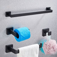 Bathroom Hardware Set Black Robe Hook Towel Rail Bar Rack Bar Shelf Tissue Paper Holder Toothbrush Holder Bathroom Accessories