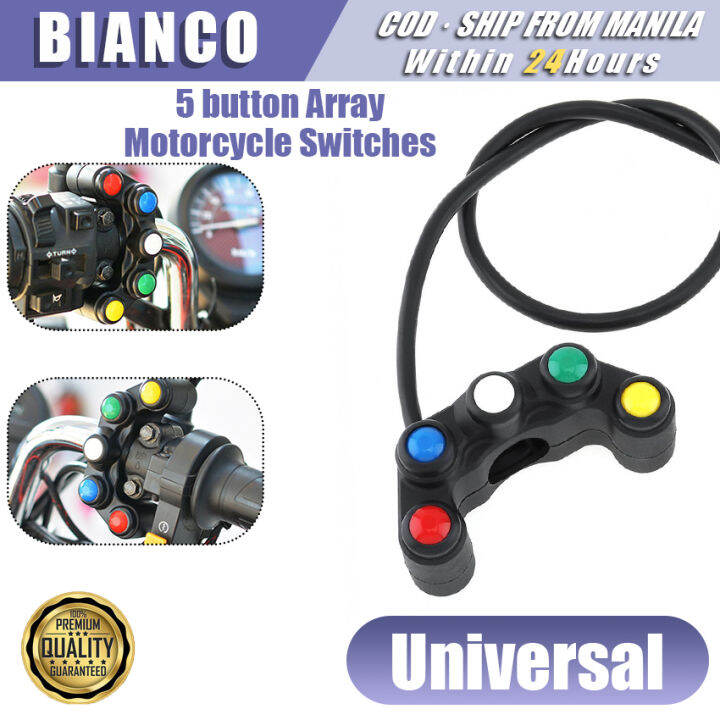Motorcycle Switch Handlebar Universal 5 button Array Switches Race