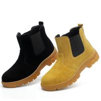 Welding safety shoes, anti-smashing and anti-piercing safety shoes, leather Oxford bottom steel toe