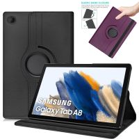 สำหรับซัมซุงกาแล็กซีแท็บ A8 10.5 "Casing Tablet ที่แท่นวางที่ทำจากหนัง SM-X200สมาร์ท360หมุนได้ฝาครอบ X205