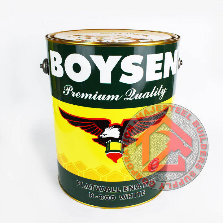 Boysen B-800 Flatwall Enamel (4LITERS) Interior And Exterior Surfaces ...