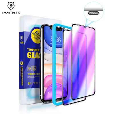 SmartDevil 2Pcs Screen Protectors For 11Pro 11 Pro Max Full Cover Dust Proof Glass For X XS MAX XR Anti Blue Ray