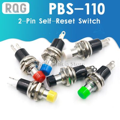 6pcs PBS 110 7MM Momentary Push button Switch Press the reset switch Momentary On Off Push Button Micro SwitchNormally Open NO