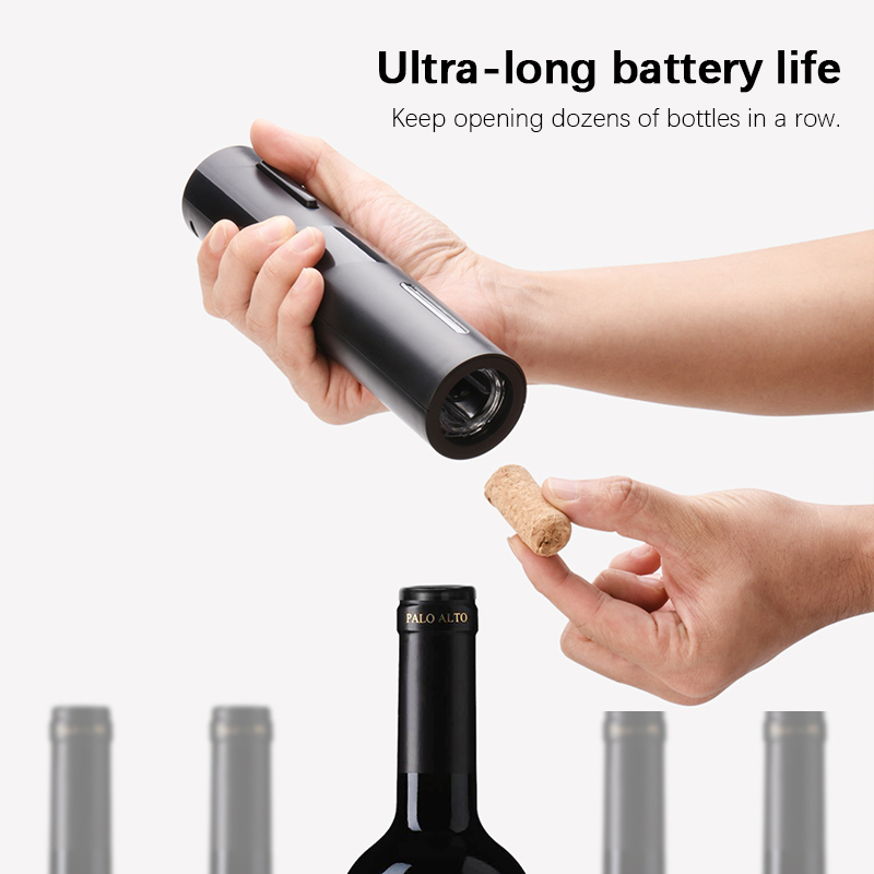 Xiaomi Youpin Circle Joy ชุดที่เปิดขวดไวน์ไฟฟ้า 4 In 1 สกรูไม้ก๊อกอัตโนมัติ เครื่องมือครัว Black Samurai Wine opener