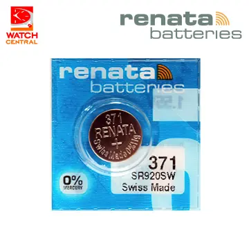 Renata 371 Battery (SR920SW) Silver Oxide 1.55V (1PC)