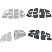 For Mercedes Benz A C CLA GLA GLC Class W205 X253 Car Styling Stee Wheel Button Covers Trim Stickers Interior Essories