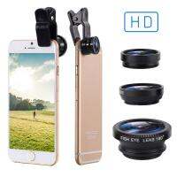 Phone Lens Fisheye 0.67x Wide Angle Zoom Lens Fisheye 180 Degrees Macro Phone Clip Lens Kits for Iphone14 Pro Smartpohone tablet