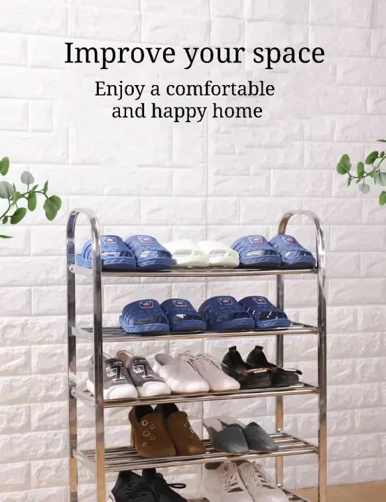 FANTASY Stainless Steel Shoe Racks For Home 35 Layer Display Metal