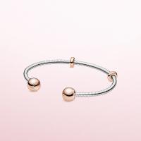 Pandoraˉ Bracelets Rose Gold Moments Open Bracelet 588291 Female Womens fine jewelry Pandoraˉ Charms and Charm Bracelet