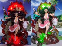 Ghost Slayer Anime Guardian GK Mutation Nezuko Double-Headed Seven-Color Luminous Statue Hand-Made 【AUG】