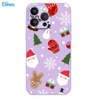 Etims เคสโทรศัพท์นิ่มสำหรับรูปแบบคริสต์มาส iPhone เคสคลุมเต็มตัวไม่เหลืองสำหรับ iPhone 7/8 /Se/ 7 Plus/ 8 Plus/xr/x/xs/xs/XS Max/ 15 Plus ET-MY