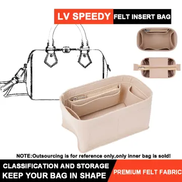 EverToner For LV SPEEDY 20 Felt Cloth Insert Bag Organizer Makeup Handbag  Travel Storage Organizer Inner Purse Cosmetic bags