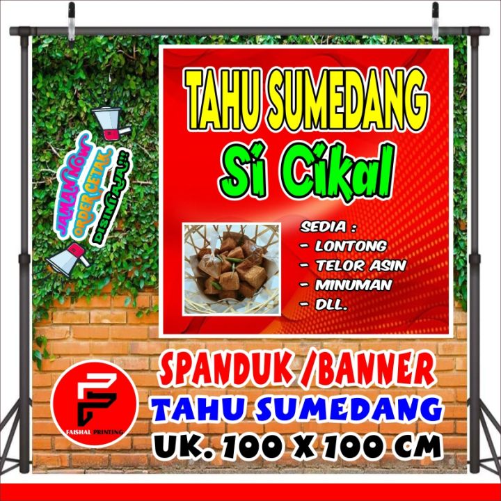 Banner Tahu Sumedang Spanduk Tahu Sumedang Bannner Ukuran 1 X 1 M