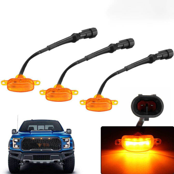 LED car grille lights, bumper lights 3pcs set for Ford F150 model. 2015
