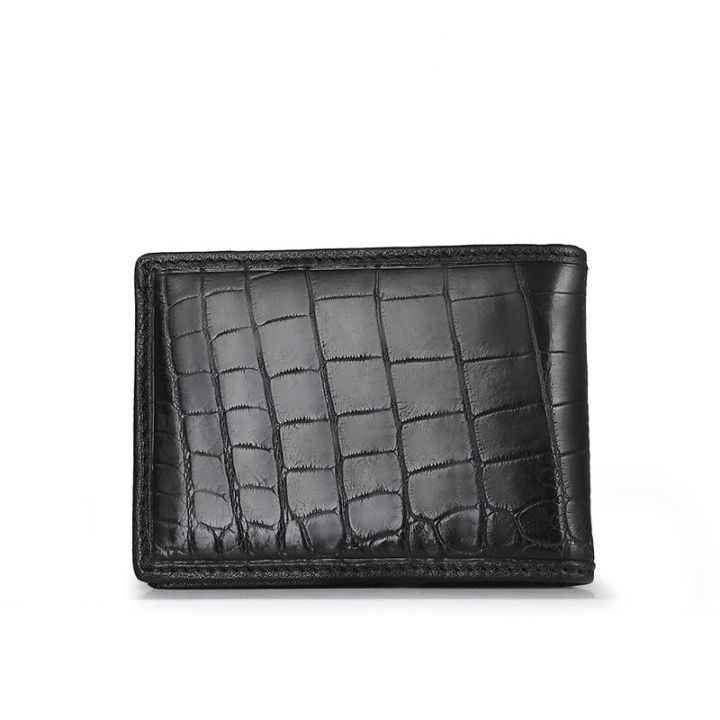 2022-new-crocodile-skin-belly-mens-card-bag-business-genuine-leather-man-card-holder-leisure-drivers-licence-bag-45-card-holders