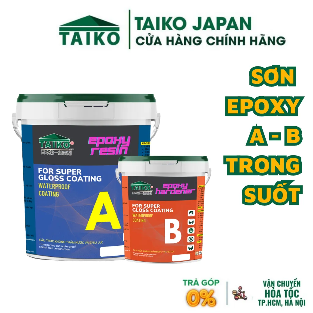 Sơn chống thấm TAIKOMI Epoxy Set - Giữ cho ngôi nhà của bạn khô ráo và an toàn từ mọi thời tiết với sơn chống thấm TAIKOMI Epoxy Set. Sản phẩm chất lượng cao, hiệu quả trong việc ngăn chặn hiện tượng thấm dột, và bảo vệ tường nhà của bạn để trở nên mới mẻ lâu dài.