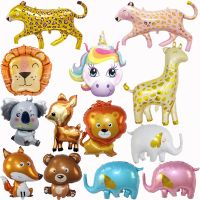 1pc Unicorn Tiger Lion Leopard Animal Foil Balloon Jungle Safari Birthday Party Decoration Baby Shower Kids Gift Toy Helium Ball