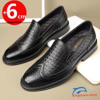 Loafers Mens Business Lifting รองเท้ากีฬารองเท้ายกพื้นรองเท้าเพิ่มความสูงรองเท้าพื้นรองเท้า 6 ซม. แฟชั่นสบาย ๆ