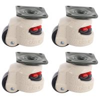 4 Pcs Retractable Leveling Casters Industrial Machine Swivel Caster Castor Wheel for Office Chair Trolley 330 Lbs Capacity -40F