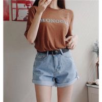 Zuoan Korean High Waist Shorts Girl Shorts Loose Denim Shorts