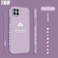 YBD เคสโทรศัพท์ดีไซน์ใหม่สำหรับ OPPO,เคสป้องกันกล้องแม่นยำสำหรับ OPPO 2021 A93 Reno 2020 4F Pro เคสลายใบเมเปิ้ลพร้อมสายคล้องฟรี F17