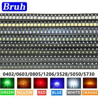 100Pc 0603 0805 1206 3528 5050 5730 SMD LED Diode Chip Warm White Red Green UV Purple Pink RGB SMT Lamp Light Beads Emitting KitElectrical Circuitry P