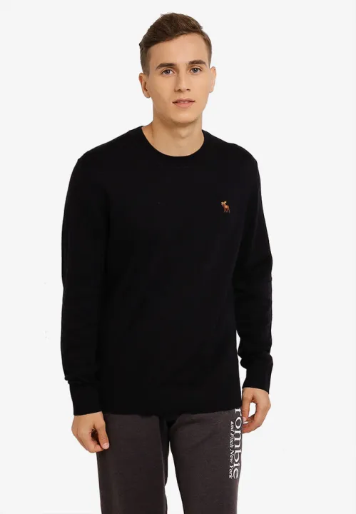 Abercrombie & Fitch Icon Crew Knit for Men (Black) | Lazada PH