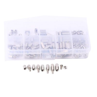 200Pcs/Set M3 Hex Nut Spacing Screw Male Female Threaded Pillar Pcb Pc Motherboard Nickel Plated Standoff Spacer Kit