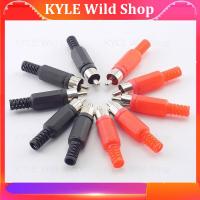 KYLE Wild Shop RCA Plastic Male Jack Connector Adapter Solder Audio Video Plug Handle Stereo Plugs Channel Dual Industrial Tool DIY