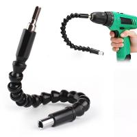 Flexible Shaft Bits Extention Screwdriver Bit Holder Connect Link Electronics Drill 1/4" Hex Shank Black 295mm Car Repair Tools Drills  Drivers