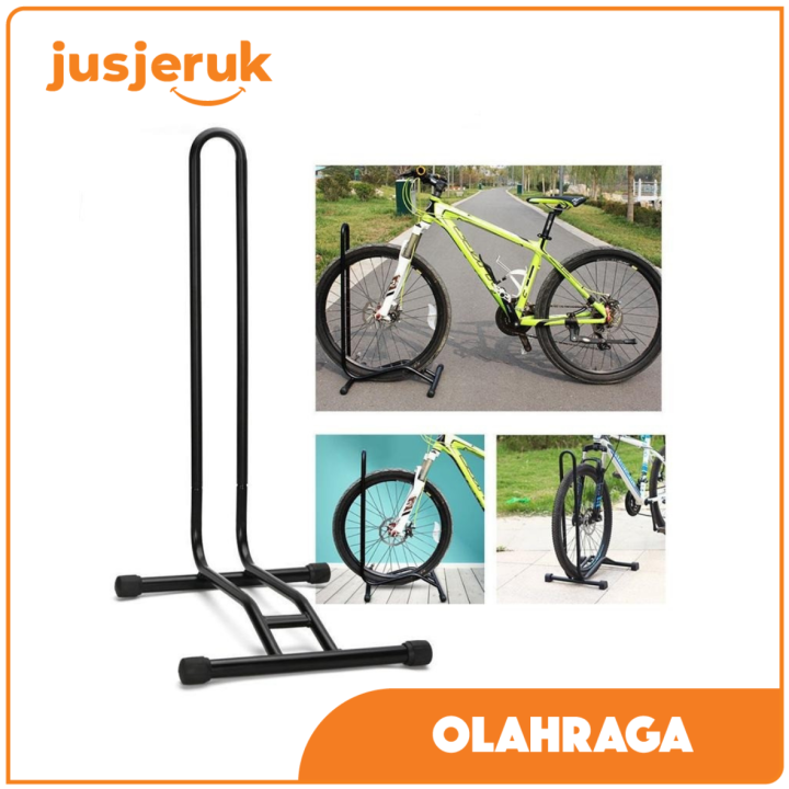 Stand Parkir Sepeda Paddock Bicycle Racks Standing Bike Display Black ...