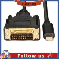 QIANGNAN6สำหรับแล็ปท็อปอะแดปเตอร์ตัวผู้เปลี่ยนเป็น USB เพศผู้ตัวไปยังดีวีไอสาย4K30Hz ชนิด C ตัวแปลงไปยังดีวีไอ