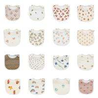 【CW】 Floral Burp Feeding Bib Baby Boys with Adjustable