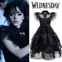 【cw】 Addams Costume Birthday Children Clothing !