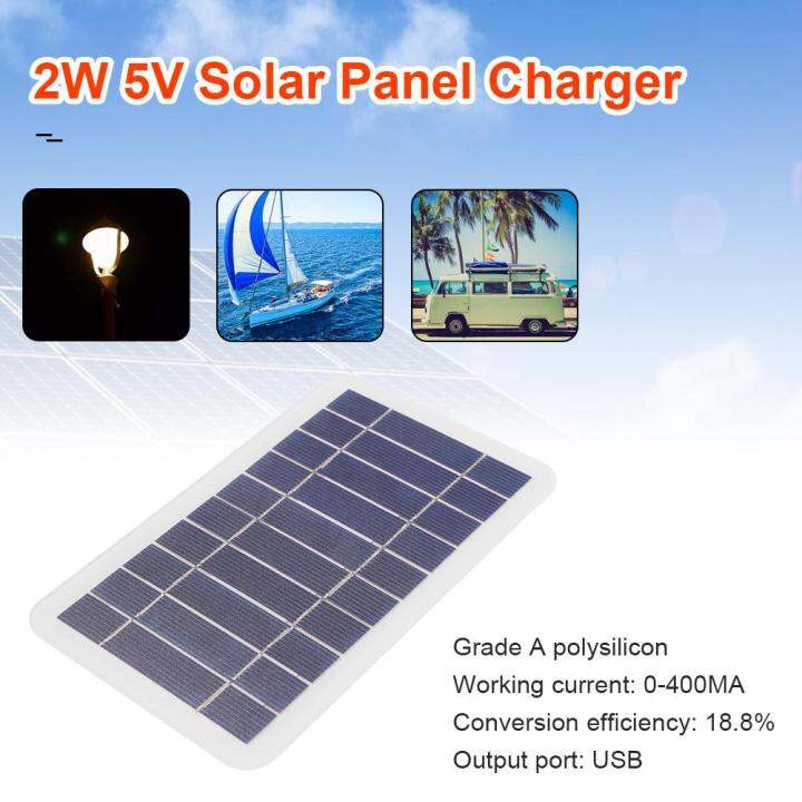 5โวลต์400ma-แผงเซลล์แสงอาทิตย์-eva-เคลือบชั้น-a-polysilicon-2วัตต์เอาท์พุท-usb-กลางแจ้งพลังงานแสงอาทิตย์แบบพกพาระบบสำหรับชาร์จโทรศัพท์มือถือ