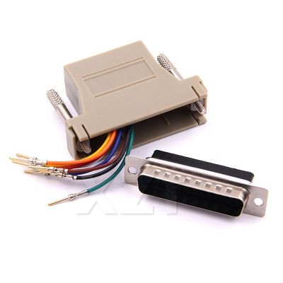 【CW】 for compatible converter adapter DB25M to RJ45 RS232 DB25 Male modem