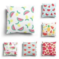 Cartoon Fruit Series Banana Watermelon Pineapple Cherry Pillowcase Cushion Cover Home Decor Sofa Pillowcase Moda