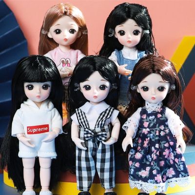 ☎ ganzha3965 ตุ๊กตาเด็กผู้หญิง Bjd น่ารักมาก 17 ซม. 13 ข้อต่อถอดได้ พร้อมเสื้อผ้า ของขวัญวันเกิด